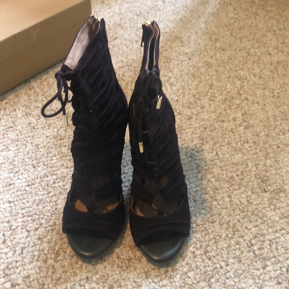 Joie burgundy suede heels